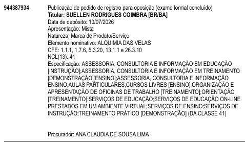 ALQUIMIA DAS VELAS