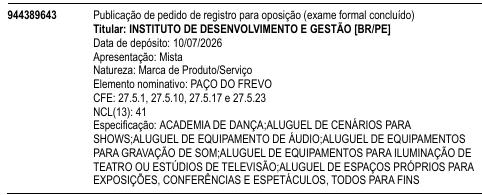 PAÇO DO FREVO