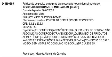 PORTAL DA SERRA SPECIALTY COFFEES