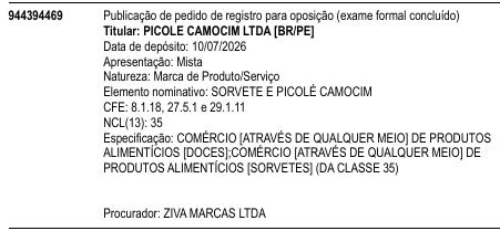SORVETE E PICOLÉ CAMOCIM