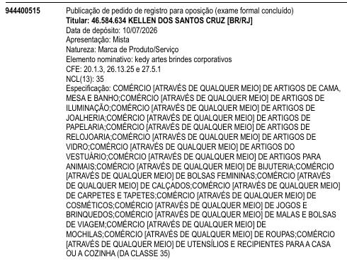 kedy artes brindes corporativos