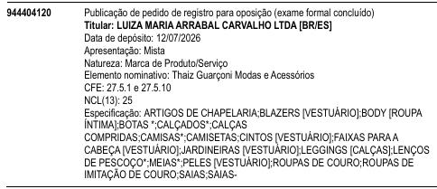 Thaiz Guarçoni Modas e Acessórios