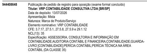 VRP CONTABILIDADE