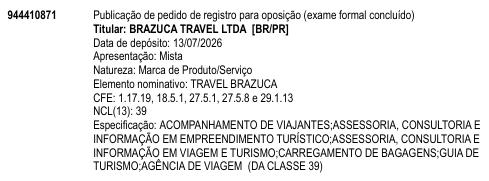 TRAVEL BRAZUCA