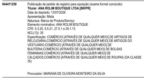ANA ROLIM BOUTIQUE