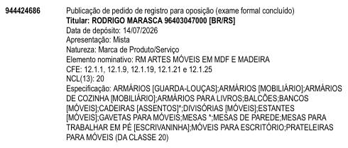 RM ARTES MÓVEIS EM MDF E MADEIRA