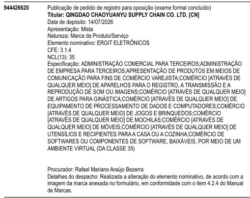 ERGIT ELETRÔNICOS
