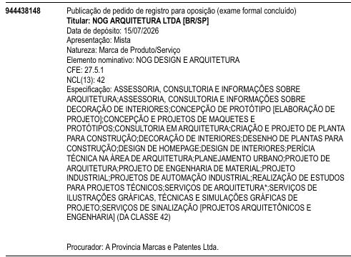 NOG DESIGN E ARQUITETURA