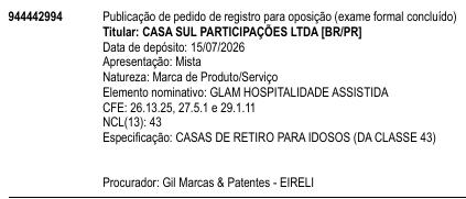 GLAM HOSPITALIDADE ASSISTIDA