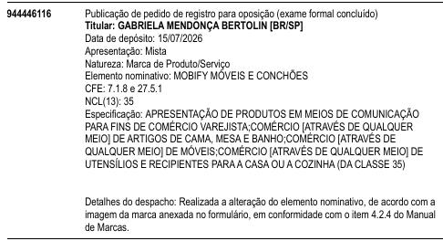 MOBIFY MÓVEIS E CONCHÕES