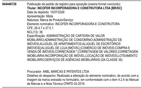INCOFER INCORPORADORA E CONSTRUTORA