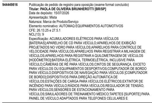 AUTOMAQ EQUIPAMENTOS AUTOMOTIVOS