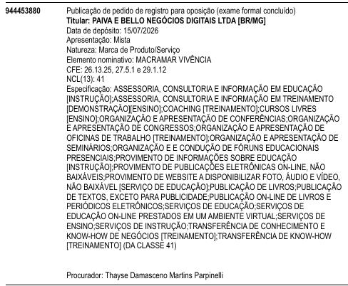 MACRAMAR VIVÊNCIA