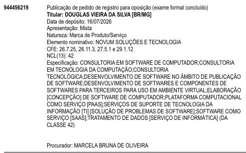 NOVUM SOLUÇÕES E TECNOLOGIA
