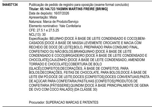 Yale Confeitaria