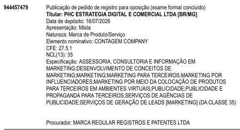 CONTAGEM COMPANY