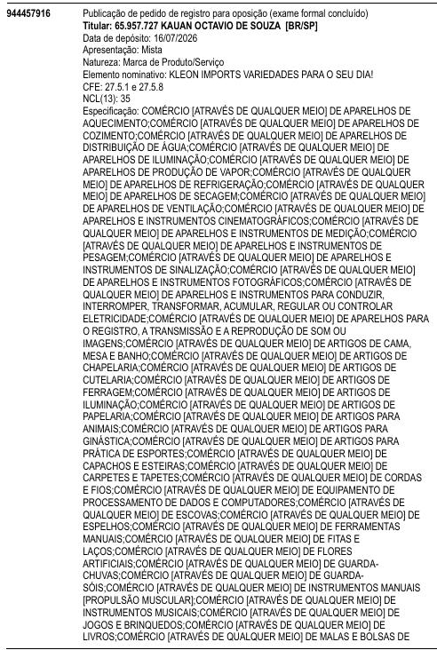 KLEON IMPORTS VARIEDADES PARA O SEU DIA!