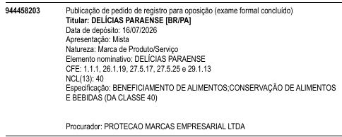 DELÍCIAS PARAENSE