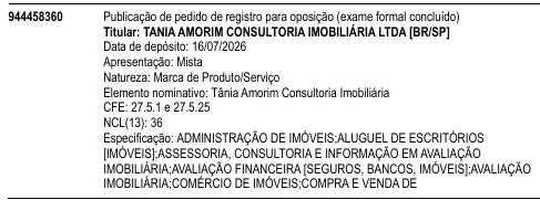 Tânia Amorim Consultoria Imobiliária