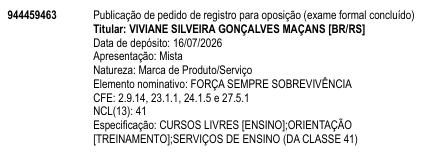 FORÇA SEMPRE SOBREVIVÊNCIA