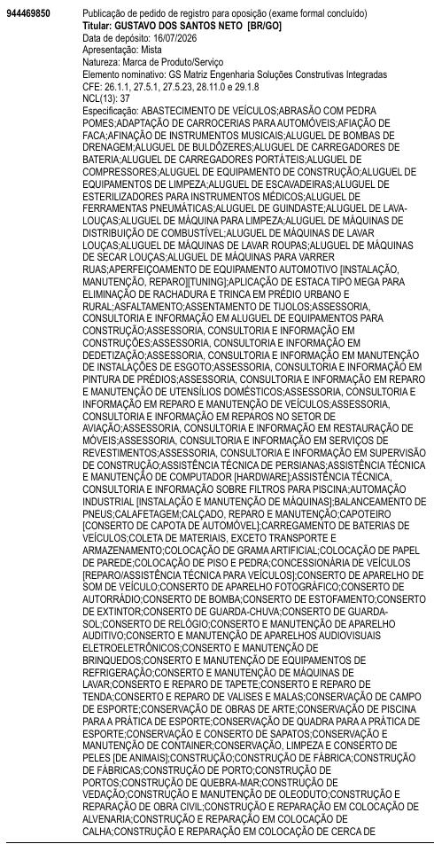 GS Matriz Engenharia Soluções Construtivas Integradas