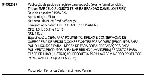 FULL CLEAN ECO LAVAGENS