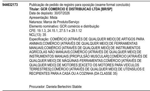 GCR comércio e distribuição