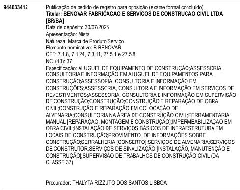 B BENOVAR