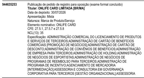 ONLIFE CARD