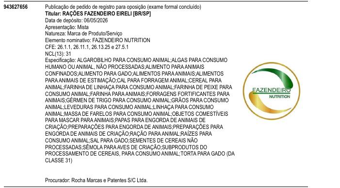 FAZENDEIRO NUTRITION