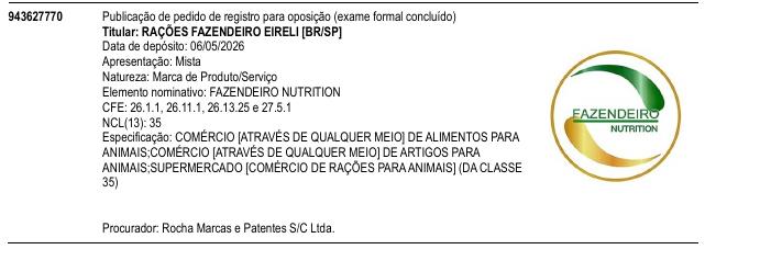 FAZENDEIRO NUTRITION