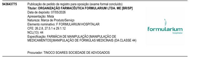 F FORMULARIUM HOSPITALAR