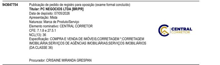CENTRAL CORRETOR