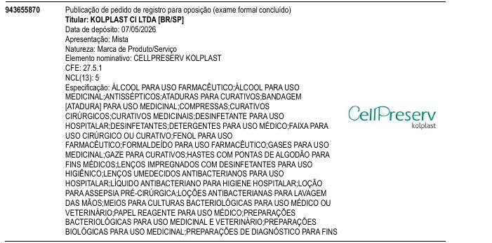 CELLPRESERV KOLPLAST