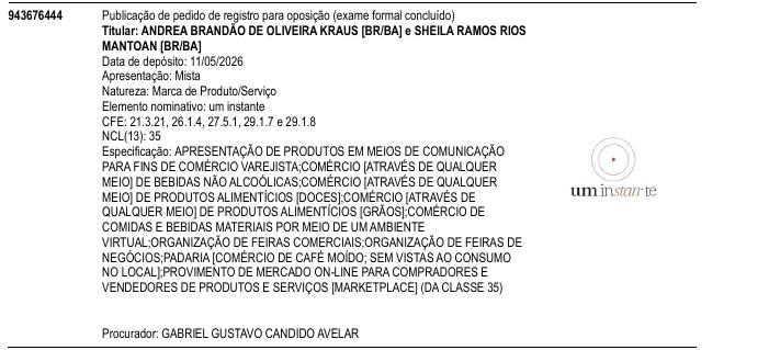 um instante
