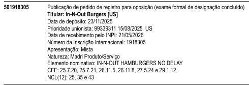 IN-N-OUT HAMBURGERS NO DELAY