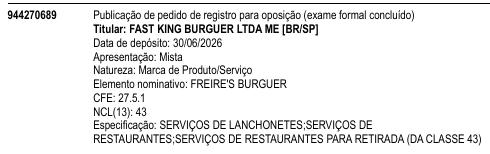 FREIRE'S BURGUER
