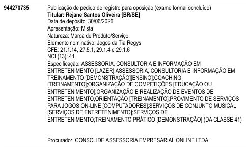 Jogos da Tia Regys