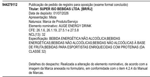 AUGE ENERGY DRINK