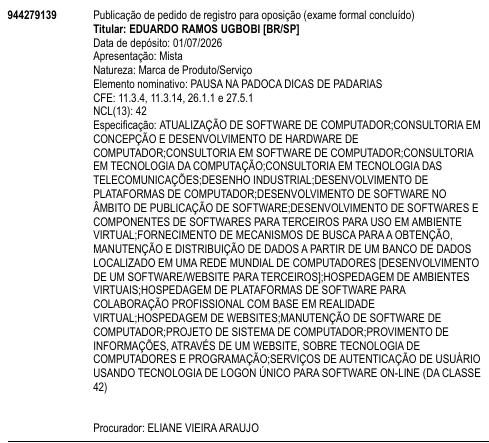PAUSA NA PADOCA DICAS DE PADARIAS