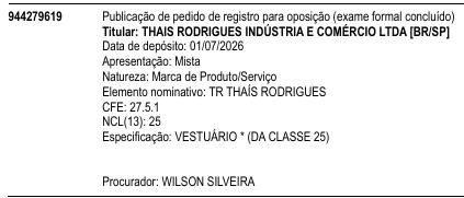TR THAÍS RODRIGUES