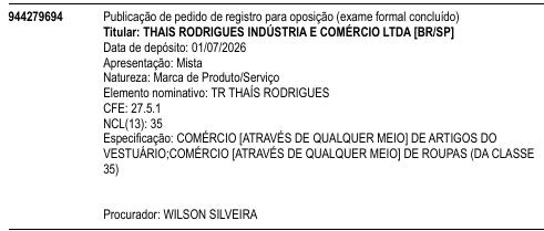 TR THAÍS RODRIGUES