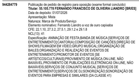 Fernando Liandro a voz de ouro capixaba