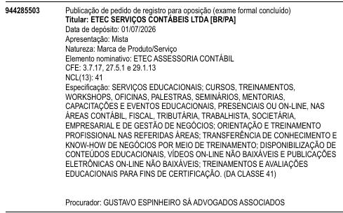 ETEC ASSESSORIA CONTÁBIL