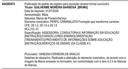 PERFIL CRIMINALISTA Formação que transforma carreiras