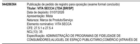 VITA SECCA