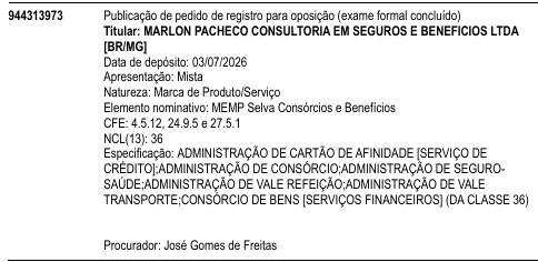 MEMP Selva Consórcios e Benefícios