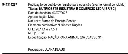Nutrioeste Rações