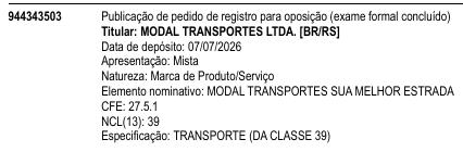 MODAL TRANSPORTES SUA MELHOR ESTRADA
