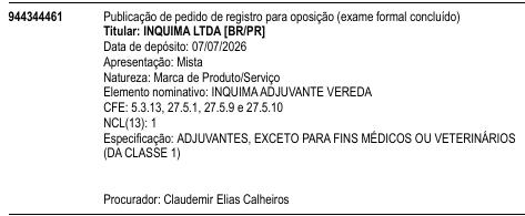 INQUIMA ADJUVANTE VEREDA